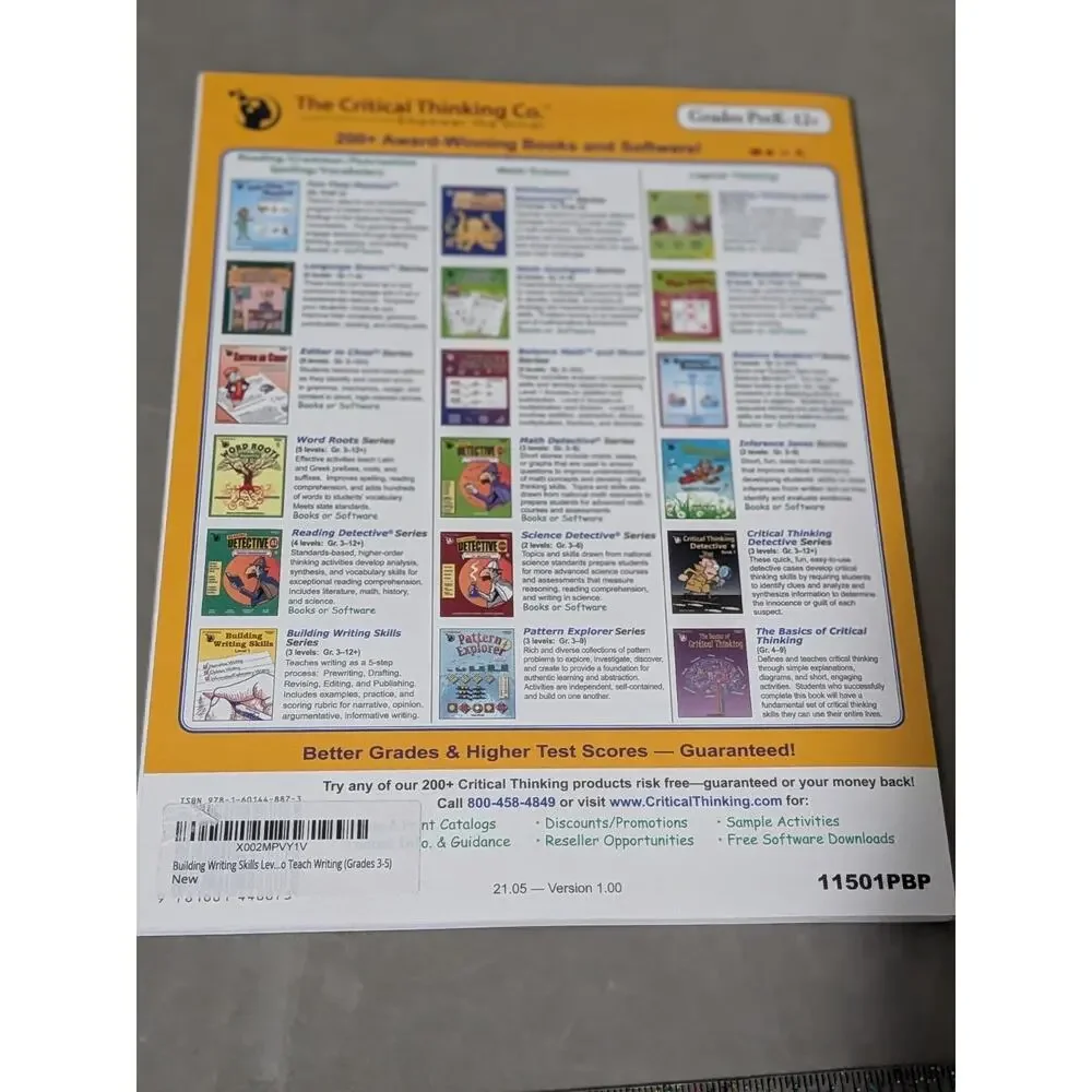 Building Writing Skills Level 1 Homeschool Workbook Student Book Unused